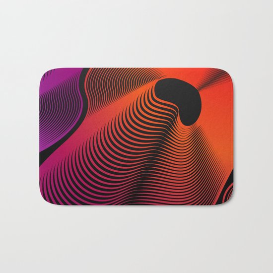 Abstract Moire Bath Mat