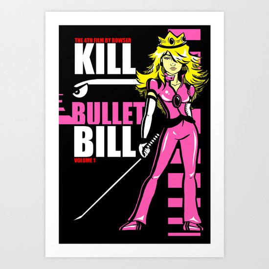 Kill Bullet Bill (Black/Magenta Variant) Art Print