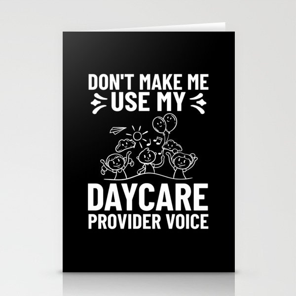 Daycare Provider Childcare Babysitter Thank You Stationery Cards