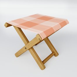 Coral Checkerboard Folding Stool