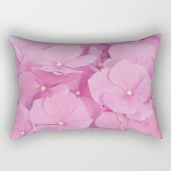 Light-Pink Hydrangeas #1 #decor #art #society6 Rectangular Pillow