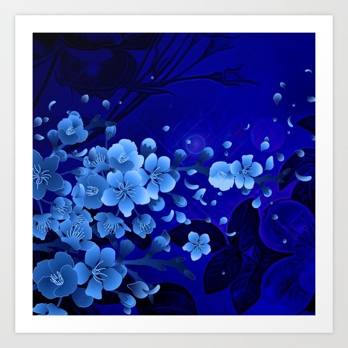 Cherry blossom, blue colors Kunstdrucke Cherry blossom, blue colors Kunstdrucke