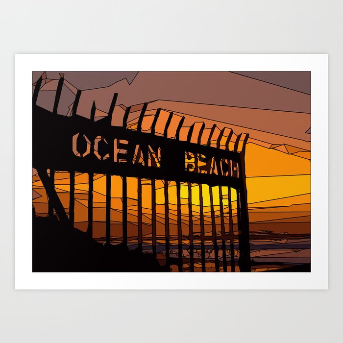 Ocean Beach Art Print