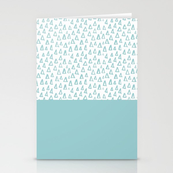 Triangles Mint Stationery Cards