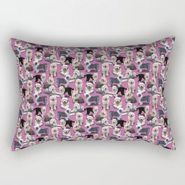 The Old English Sheepdog Pink Rectangular Pillow