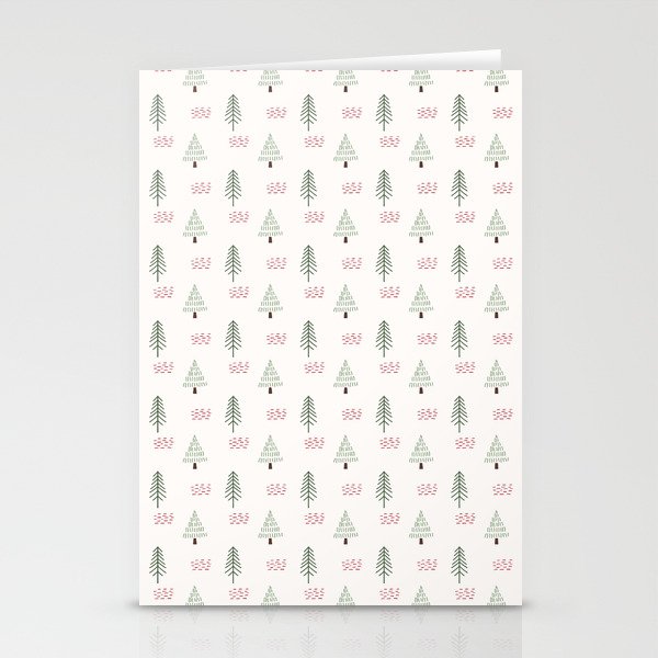 Tree Lines Pattern Stationery Cards