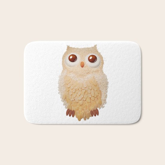 Owl Collage #5 Bath Mat