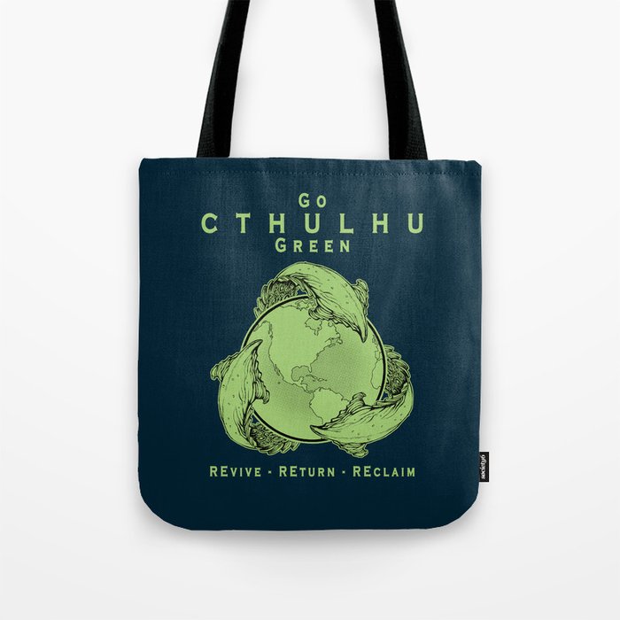 Go Cthulhu Green Tote Bag