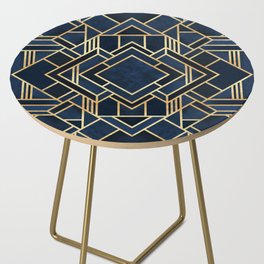 Art Deco Fancy Blue Side Table