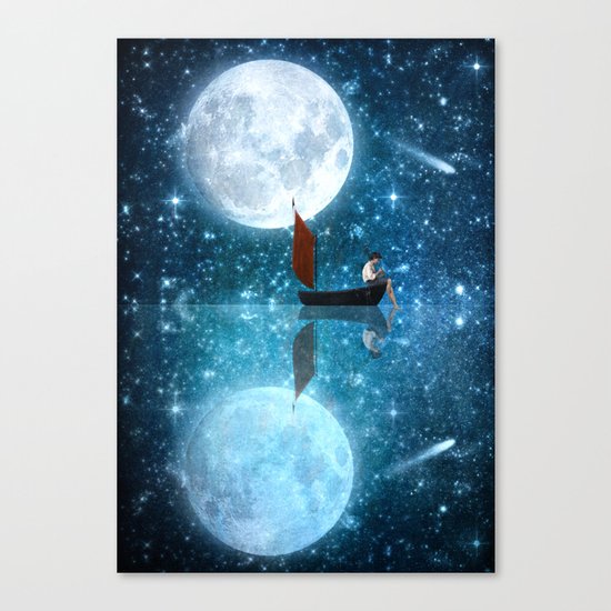 The Moon and Me v2 Canvas Print