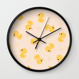 Cute Yellow Duck Pattern Wall Clock