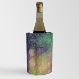 Magical forest watercolor painting Wine Chiller
