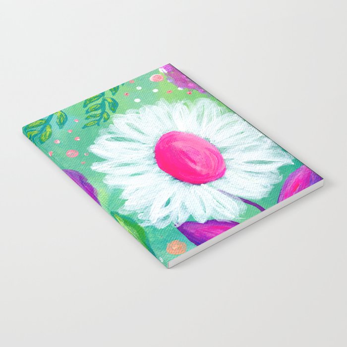 White Flowers Purple Flowers Floral Painting For Girl Nursery