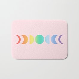 Not a Phase Moon Rainbow Bath Mat | Graphicdesign, Parade, Anartaday, Color, Shadow, Loveislove, Gender, Moonphases, Gilr, Digital 