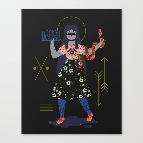 Witch Series: Spell Book Canvas Print