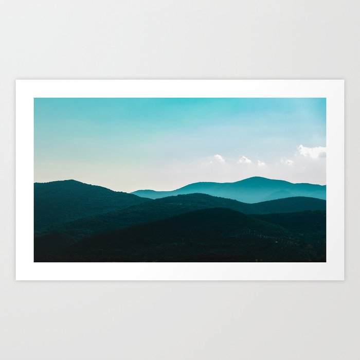 Messina mountains in Italy Art Print