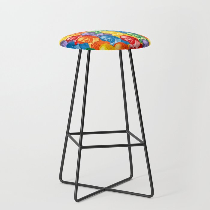 Rainbow Shakespeare Bar Stool