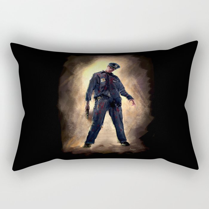 Zombie Cop Rectangular Pillow