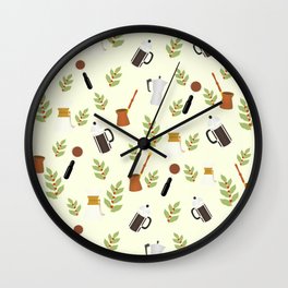 brewing pattern Wall Clock