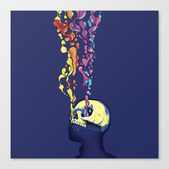 Skull Pepe Psyche Canvas Print