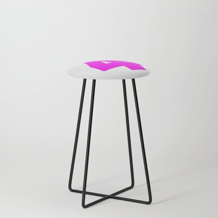 4 (Magenta & White Number) Counter Stool