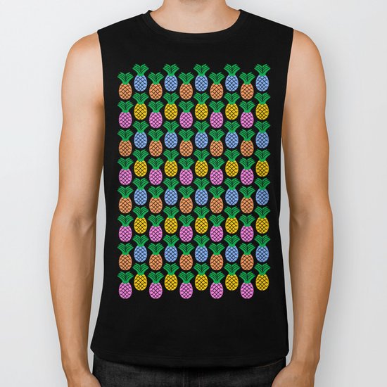 Pineapple Pattern Biker Tank