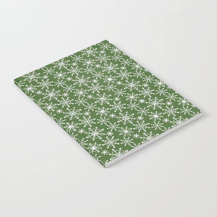 Let-It-Snow-White-Green-b Notebook