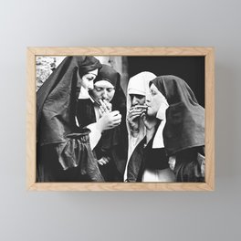 Smoking Nuns Framed Mini Art Print