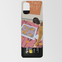 Painting orange & Girl Android Card Case