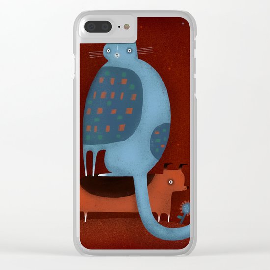BLUE BOSS Clear iPhone Case