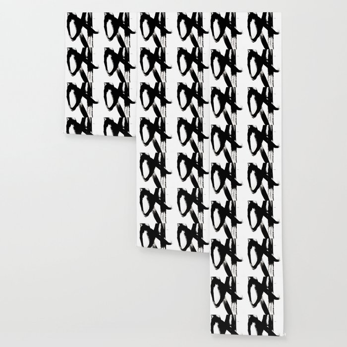 Brushstroke 2 Simple Black And White Wallpaper By
