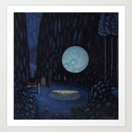 Forest Moon Art Print