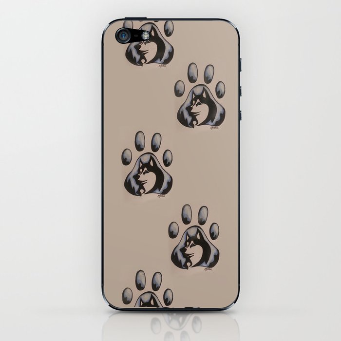 Husky Pawprint Iphone Skin By Kforstnerart Society6