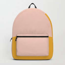 Blush Pink and Mustard Yellow Minimalist Color Block Backpack | Boho Chic, Simple, Blush Pink, Blush, Trendy, Colorblock, Pattern, Pink, Solid, Minimalist 