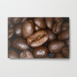 Coffee Bean Close Up Metal Print