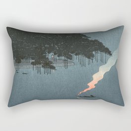 TIR-FA - Japan Print - Karasaki pines at night Rectangular Pillow