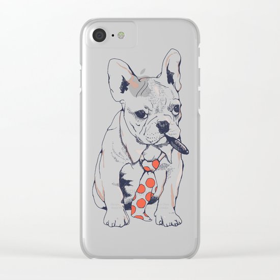FRENCH BULLDOG BOSS Clear iPhone Case