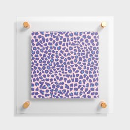 Leopard Spots, Cheetah Print, Lavender, Very Peri, Blush, Brush Strokes Floating Acrylic Print