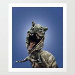 Smiling Dinosaur Selfie Art Print