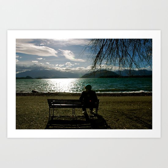 By the lake Art Print