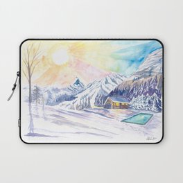 Lonely Winter Hideaway in cozy Mountain Lodge with Outdoor Pool Laptop Sleeve