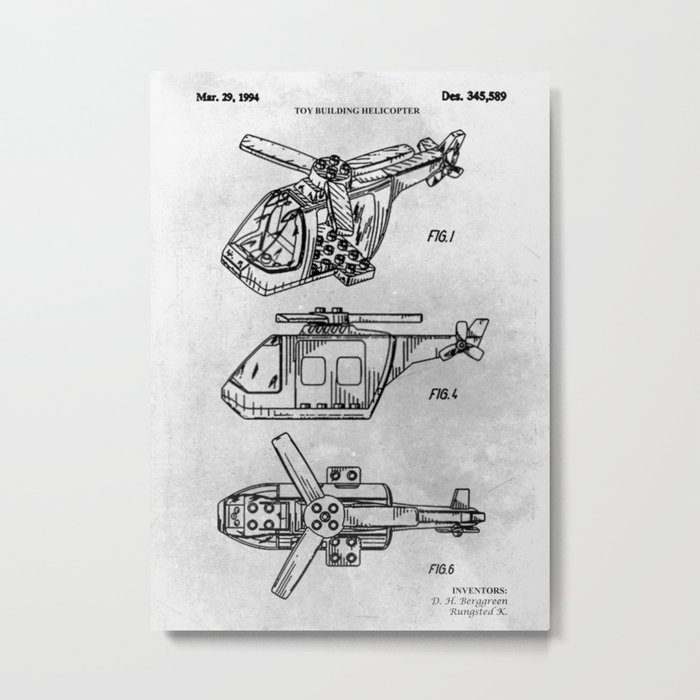 Toy building helicopter Metal Print