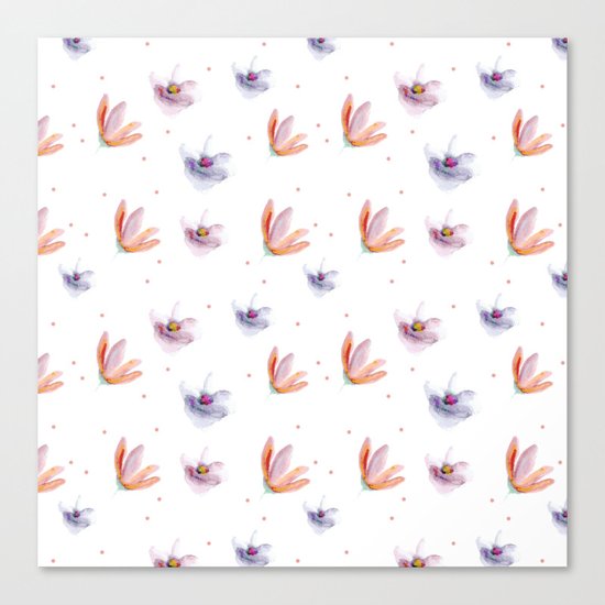 Delicate Floral Pattern 05 Canvas Print