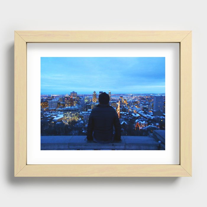 The guy at Mont Royal - Montreal, Canada Recessed Framed Print