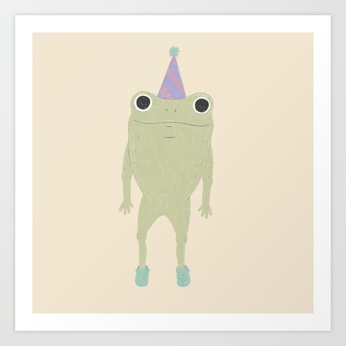 happy birthday frog Art Print