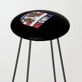 Cat For The Fourth Of July Usa Flag Meowica Counter Stool