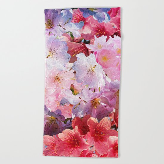 Cherry Blossom Beach Towel