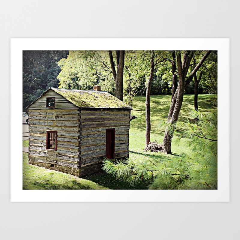 Rustic Log Cabin Art Print By Marypille Society6