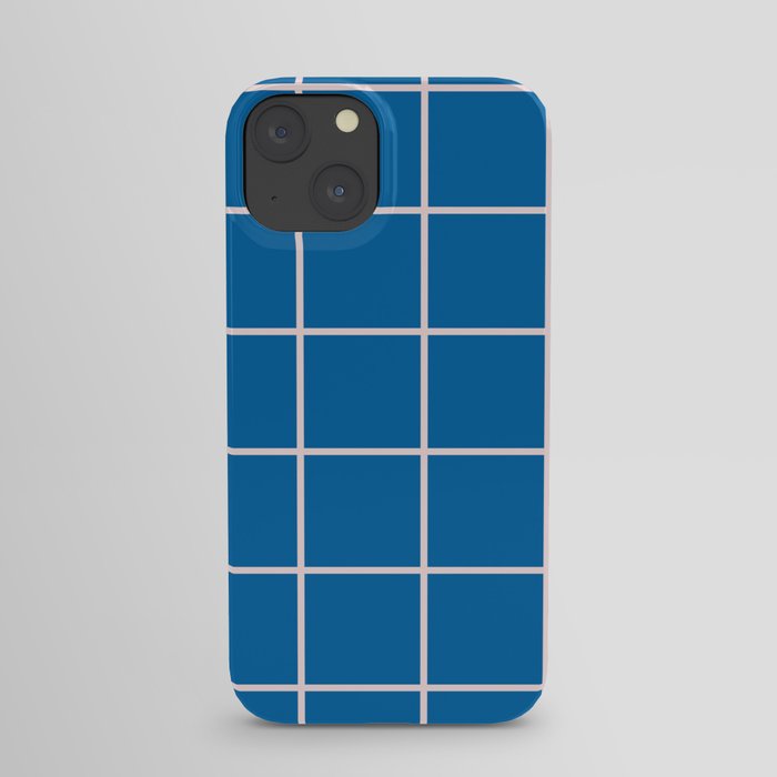 Simple Bold Indigo Checker Plaid iPhone Case