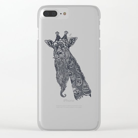 Giraffe Movember Clear iPhone Case